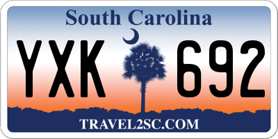 SC license plate YXK692