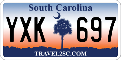 SC license plate YXK697