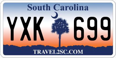 SC license plate YXK699