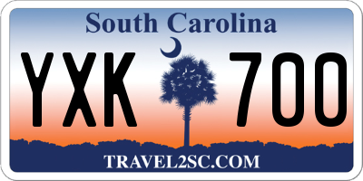 SC license plate YXK700