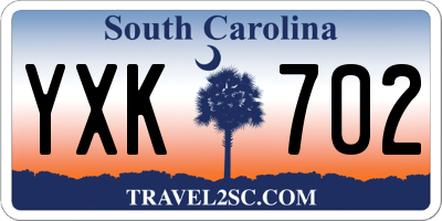 SC license plate YXK702