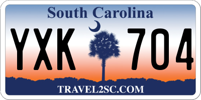 SC license plate YXK704