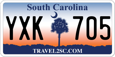 SC license plate YXK705