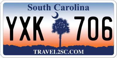 SC license plate YXK706