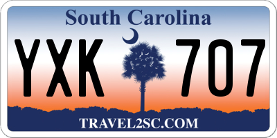 SC license plate YXK707