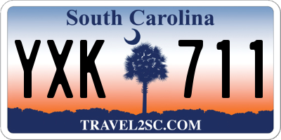 SC license plate YXK711