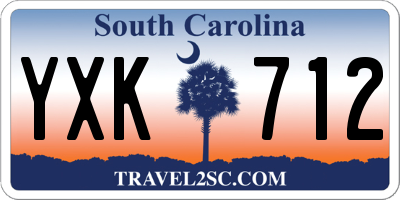 SC license plate YXK712