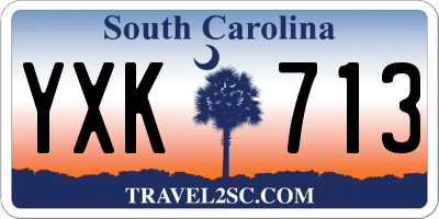 SC license plate YXK713