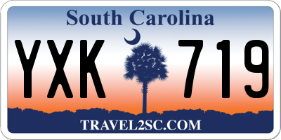 SC license plate YXK719