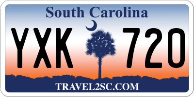 SC license plate YXK720