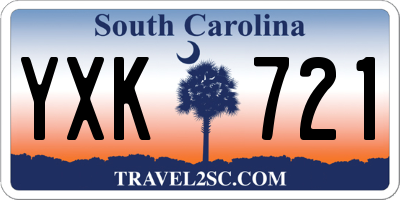 SC license plate YXK721