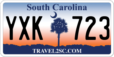 SC license plate YXK723
