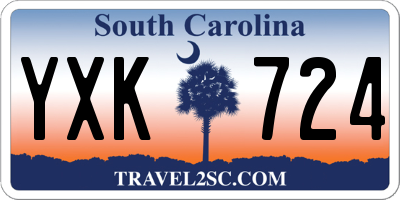 SC license plate YXK724