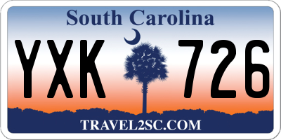 SC license plate YXK726