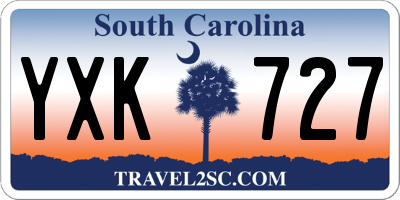 SC license plate YXK727