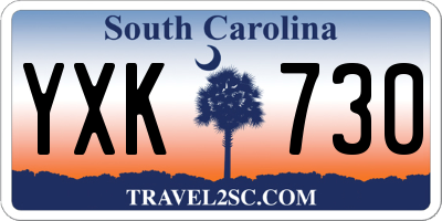 SC license plate YXK730