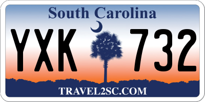 SC license plate YXK732