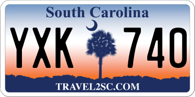 SC license plate YXK740