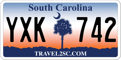 SC license plate YXK742