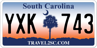 SC license plate YXK743