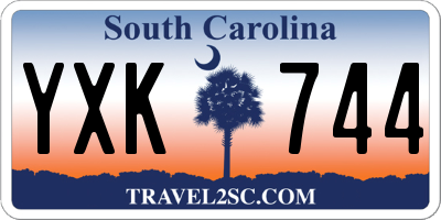 SC license plate YXK744