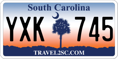 SC license plate YXK745