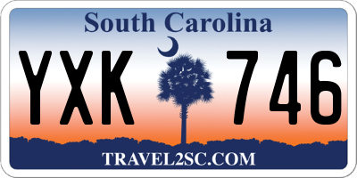 SC license plate YXK746