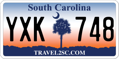SC license plate YXK748