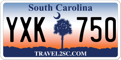 SC license plate YXK750