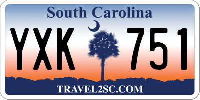SC license plate YXK751