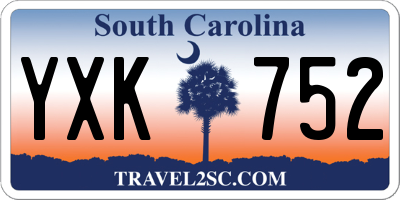 SC license plate YXK752
