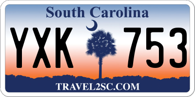 SC license plate YXK753