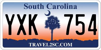 SC license plate YXK754