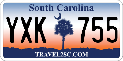 SC license plate YXK755