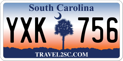 SC license plate YXK756