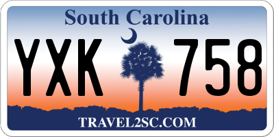SC license plate YXK758