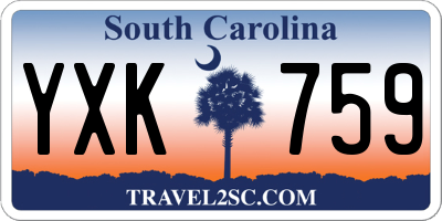 SC license plate YXK759