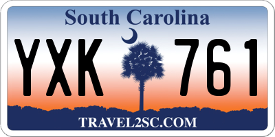 SC license plate YXK761