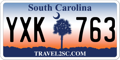 SC license plate YXK763