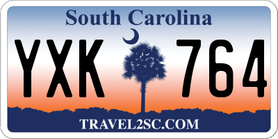 SC license plate YXK764
