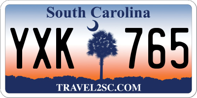 SC license plate YXK765