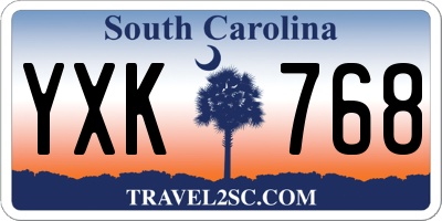 SC license plate YXK768