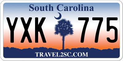 SC license plate YXK775