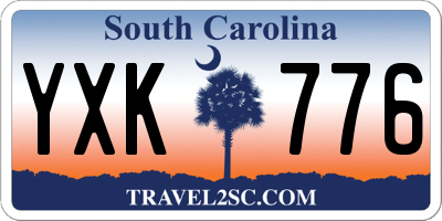 SC license plate YXK776