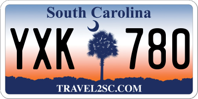 SC license plate YXK780