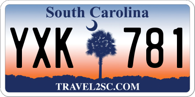 SC license plate YXK781