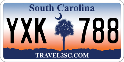 SC license plate YXK788