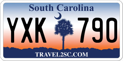 SC license plate YXK790