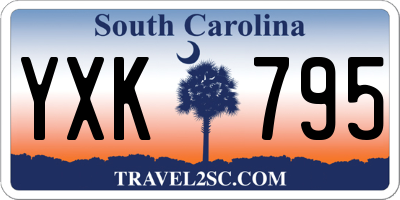 SC license plate YXK795