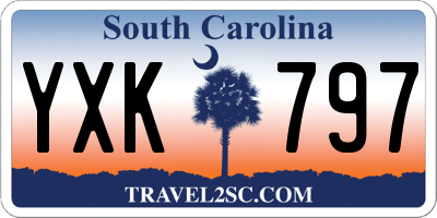 SC license plate YXK797